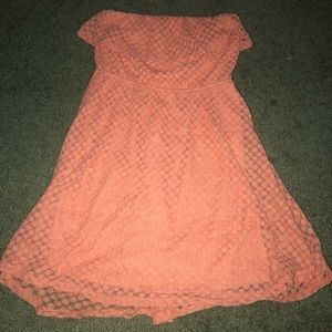 strapless Polka Dot Mini Sundress